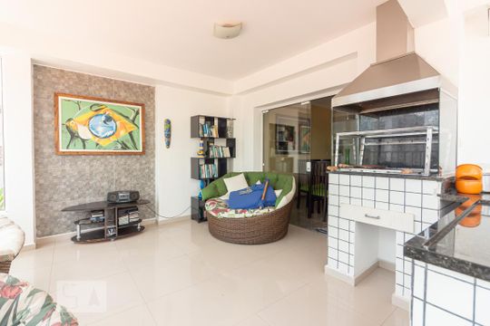 Churrasqueira de casa de condomínio para alugar com 4 quartos, 380m² em Jardim das Vertentes, São Paulo