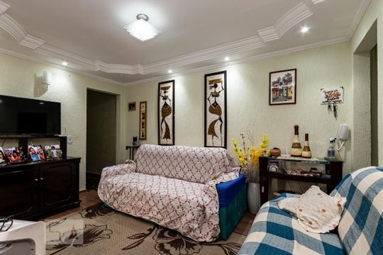 Sala  de apartamento à venda com 2 quartos, 55m² em Itaquera, São Paulo