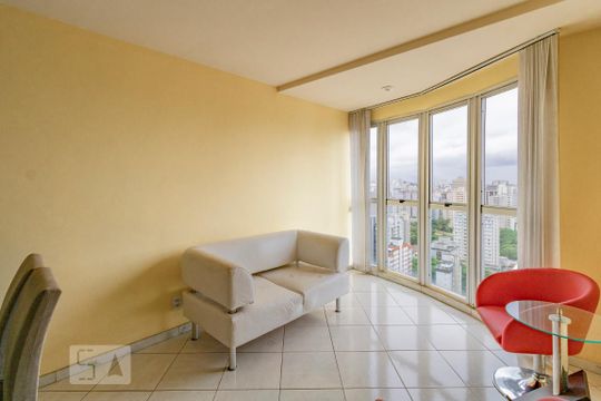Sala de apartamento à venda com 1 quarto, 78m² em Funcionários, Belo Horizonte