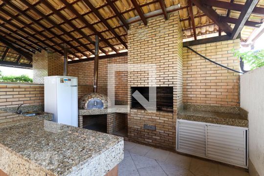 Área comum - churrasqueira de apartamento para alugar com 3 quartos, 87m² em Recreio dos Bandeirantes, Rio de Janeiro