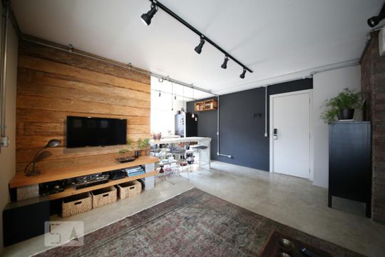 Sala de apartamento à venda com 1 quarto, 70m² em Vila Gertrudes, São Paulo