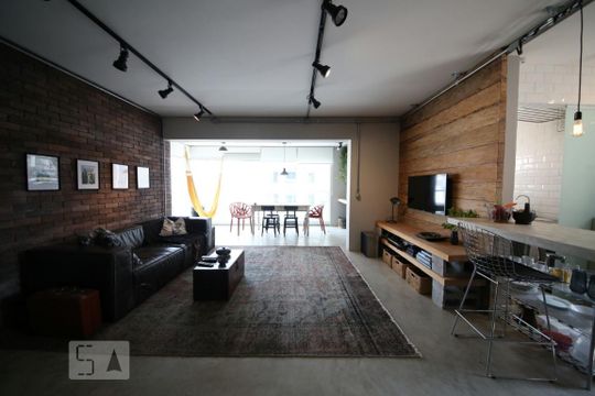 Sala de apartamento à venda com 1 quarto, 70m² em Vila Gertrudes, São Paulo