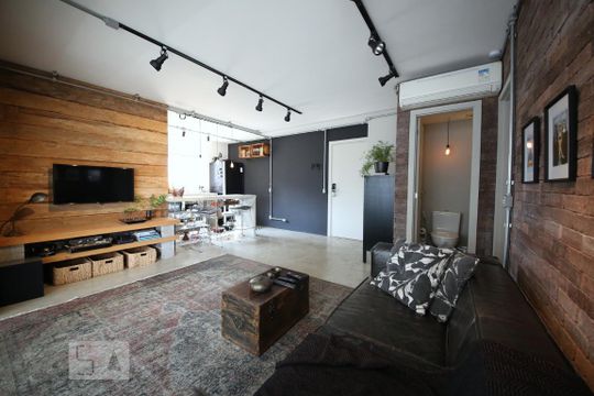 Sala de apartamento à venda com 1 quarto, 70m² em Vila Gertrudes, São Paulo