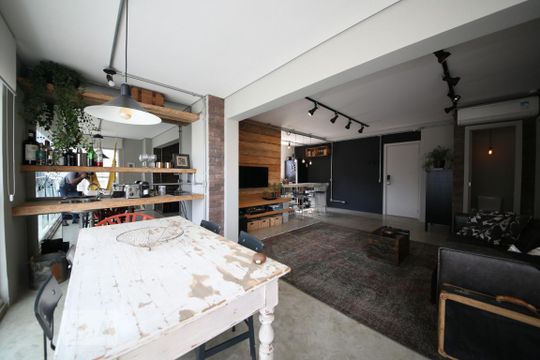 Varanda Gourmet de apartamento à venda com 1 quarto, 70m² em Vila Gertrudes, São Paulo