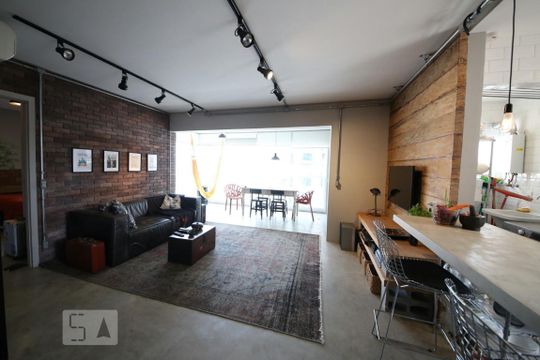 Sala de apartamento à venda com 1 quarto, 70m² em Vila Gertrudes, São Paulo