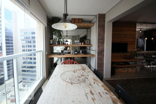 Varanda Gourmet de apartamento à venda com 1 quarto, 70m² em Vila Gertrudes, São Paulo