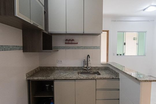Cozinha de casa de condomínio à venda com 1 quarto, 36m² em Vila Esperança, São Paulo