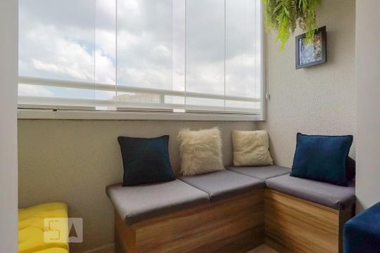 Varanda da Sala de apartamento à venda com 2 quartos, 47m² em Parque Fongaro, São Paulo