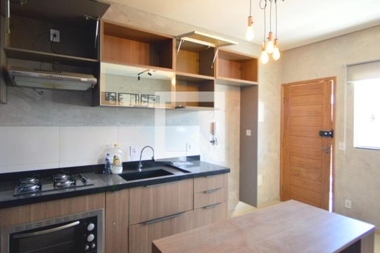 Sala-cozinha de apartamento para alugar com 1 quarto, 41m² em Belenzinho, São Paulo