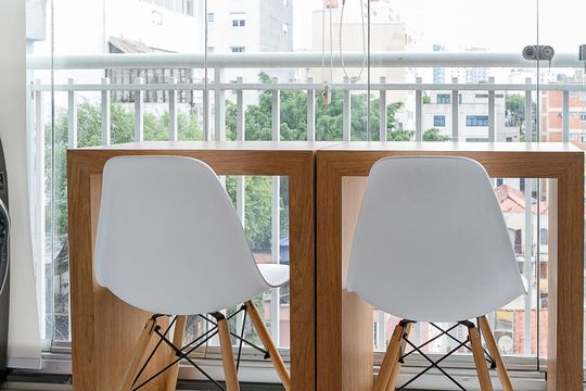 Varanda de kitnet/studio para alugar com 1 quarto, 36m² em Sumarezinho, São Paulo