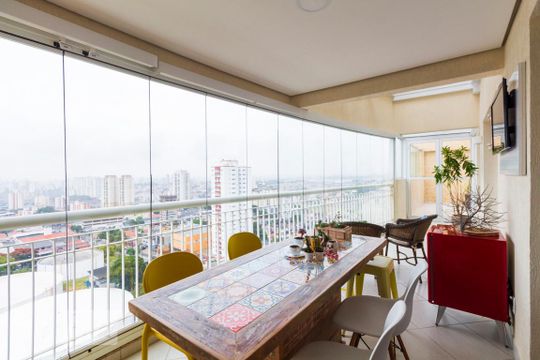 Varanda gourmet de apartamento à venda com 4 quartos, 202m² em Vila Mascote, São Paulo