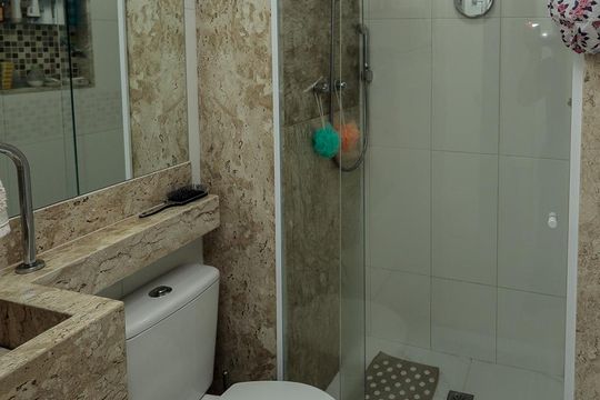 Banheiro de apartamento à venda com 2 quartos, 48m² em Piedade, Rio de Janeiro