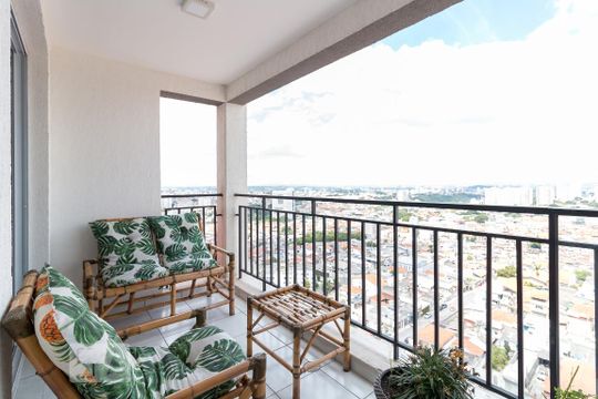 Varanda gourmet de apartamento para alugar com 2 quartos, 66m² em Jardim Flor da Montanha, Guarulhos