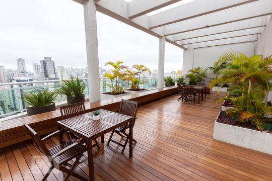 Terraço de kitnet/studio à venda com 1 quarto, 40m² em Barra Funda, São Paulo