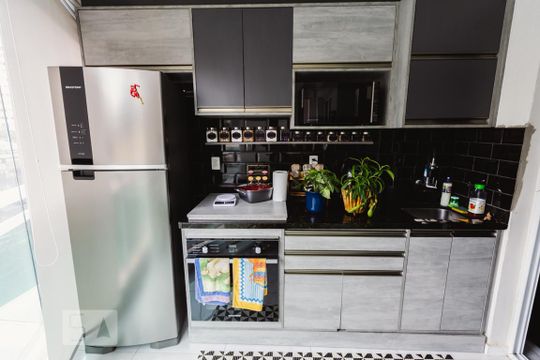 Cozinha Varanda de kitnet/studio à venda com 1 quarto, 40m² em Barra Funda, São Paulo