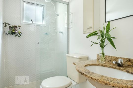 Banheiro de apartamento para alugar com 1 quarto, 28m² em Campos Elíseos, São Paulo