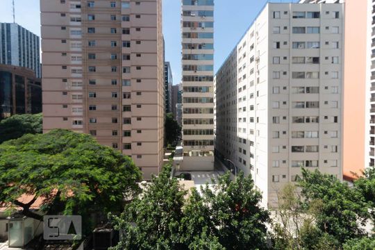 Vista da Sala  de kitnet/studio para alugar com 1 quarto, 23m² em Jardim Paulista, São Paulo