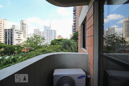 Varanda da Suíte  de apartamento para alugar com 1 quarto, 28m² em Planalto Paulista, São Paulo