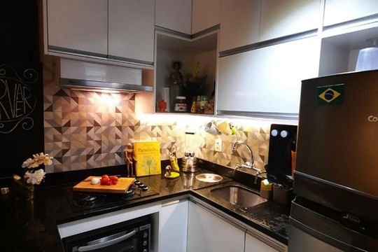 Cozinha de apartamento para alugar com 1 quarto, 35m² em Copacabana, Rio de Janeiro