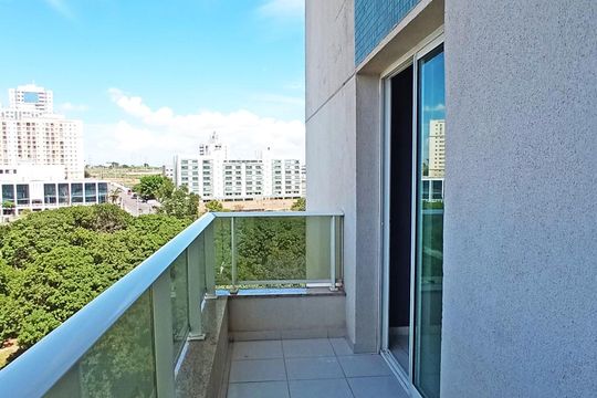 Varanda da Sala de apartamento para alugar com 1 quarto, 40m² em Águas Claras, Brasília