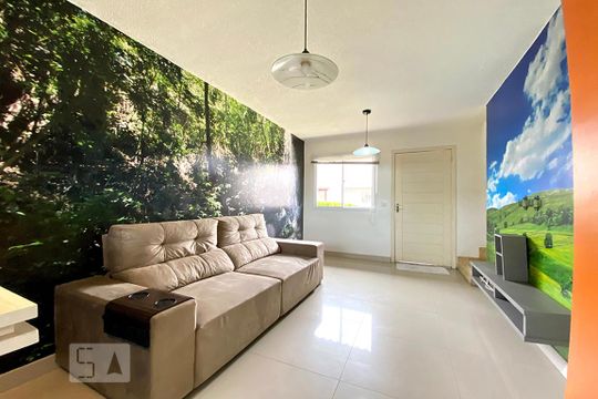Sala de Estar de casa de condomínio à venda com 2 quartos, 56m² em Canudos, Novo Hamburgo