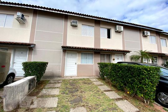 Fachada do bloco de casa de condomínio à venda com 2 quartos, 56m² em Canudos, Novo Hamburgo