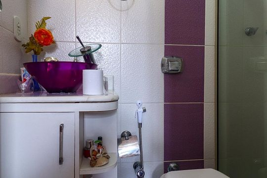 Banheiro da Suíte 1 de apartamento à venda com 2 quartos, 220m² em Recreio dos Bandeirantes, Rio de Janeiro