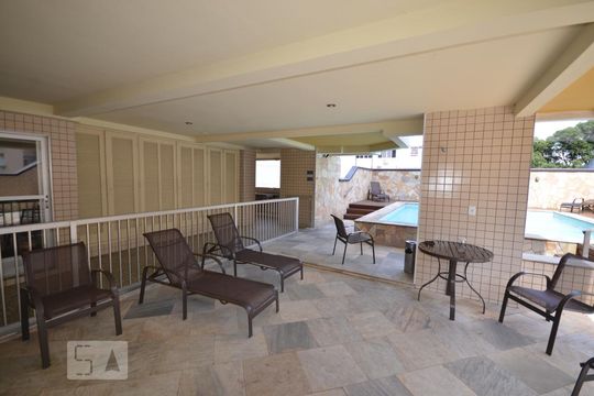 Área comum - Piscina de apartamento para alugar com 2 quartos, 70m² em Botafogo, Rio de Janeiro