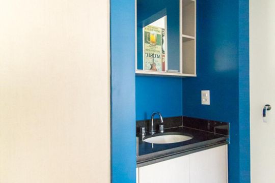 Lavabo de apartamento para alugar com 1 quarto, 42m² em Santana, São Paulo
