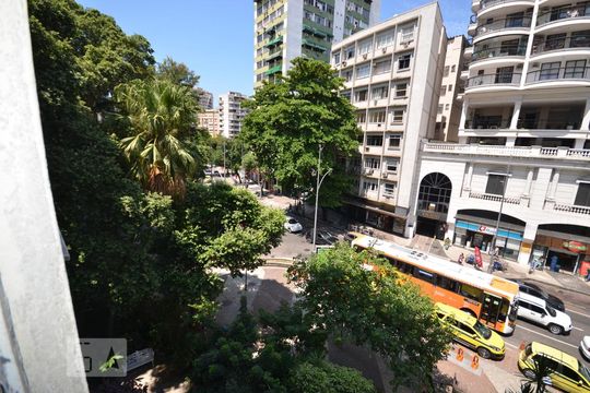 Vista da Sala de apartamento para alugar com 3 quartos, 120m² em Laranjeiras, Rio de Janeiro