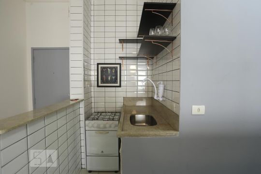 Cozinha de kitnet/studio à venda com 1 quarto, 41m² em Centro, São Paulo