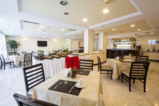 Área comum - Restaurantes de kitnet/studio para alugar com 1 quarto, 32m² em Indianópolis, São Paulo