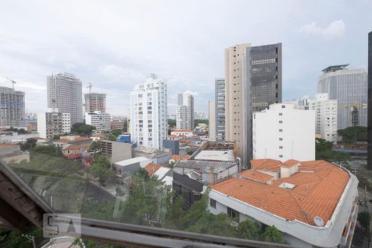 Sala - Vista de apartamento para alugar com 1 quarto, 51m² em Pinheiros, São Paulo