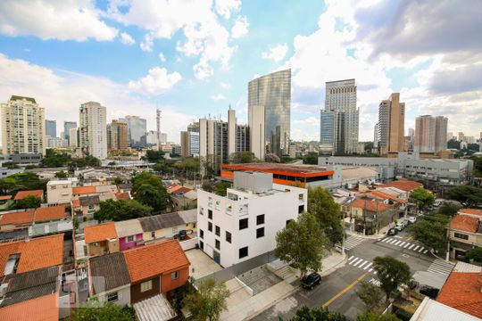Vista da Varanda de apartamento à venda com 1 quarto, 49m² em Vila Cordeiro, São Paulo