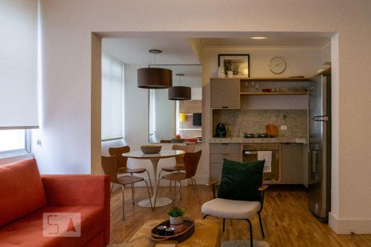 Sala de apartamento para alugar com 1 quarto, 47m² em Santa Cecilia, São Paulo