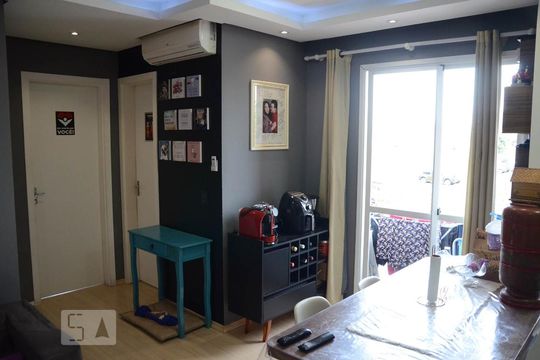 sala de apartamento à venda com 2 quartos, 55m² em Fátima, Canoas