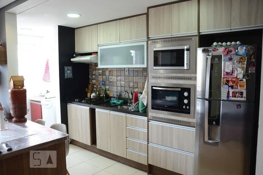 Cozinha de apartamento à venda com 2 quartos, 55m² em Fátima, Canoas