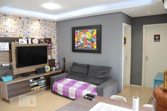 sala de apartamento à venda com 2 quartos, 55m² em Fátima, Canoas