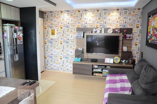 sala de apartamento à venda com 2 quartos, 55m² em Fátima, Canoas