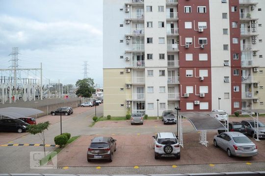 sala vista de apartamento à venda com 2 quartos, 55m² em Fátima, Canoas