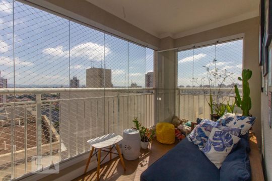 Varanda da Sala de apartamento à venda com 2 quartos, 67m² em Parque São Jorge, São Paulo