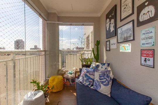 Varanda da Sala de apartamento à venda com 2 quartos, 67m² em Parque São Jorge, São Paulo