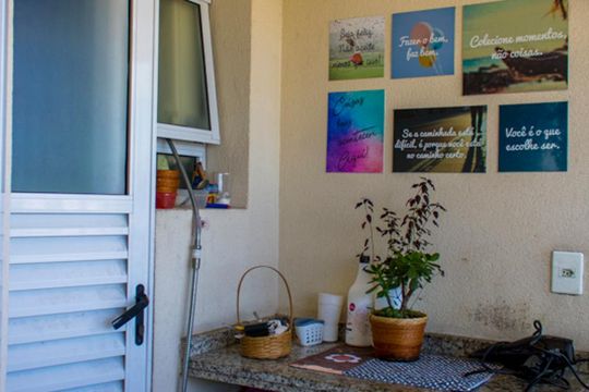 Varanda da Sala de apartamento para alugar com 3 quartos, 70m² em Parque Jaçatuba, Santo André