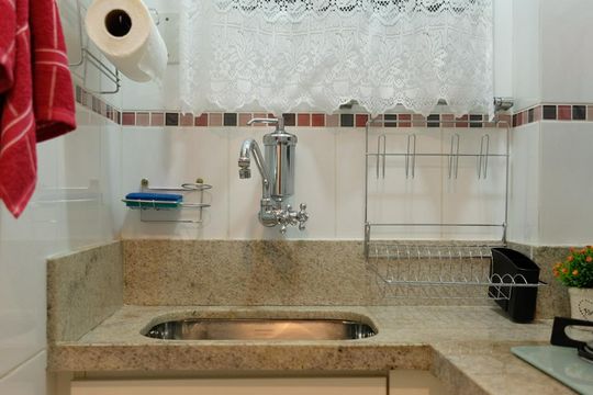Cozinha de kitnet/studio à venda com 1 quarto, 25m² em Tijuca, Rio de Janeiro