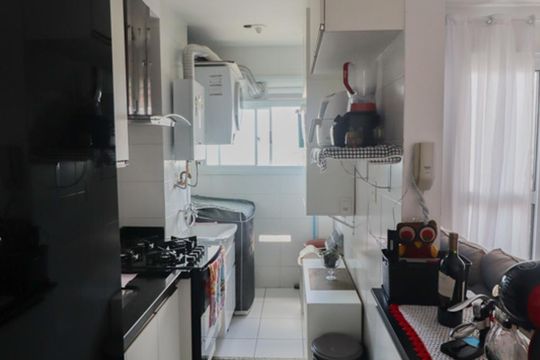 Cozinha de apartamento à venda com 3 quartos, 57m² em Jardim Las Vegas, Guarulhos