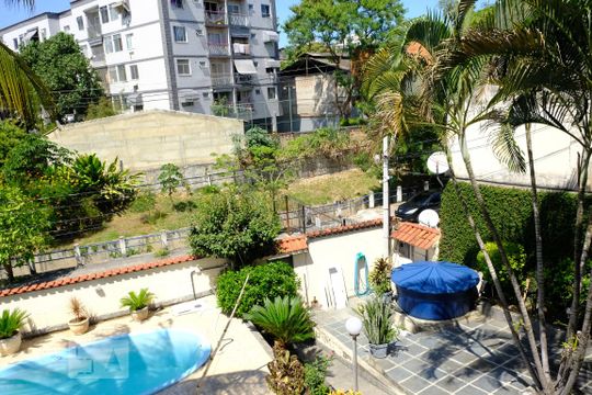 Vista da varanda de casa à venda com 4 quartos, 280m² em Taquara, Rio de Janeiro