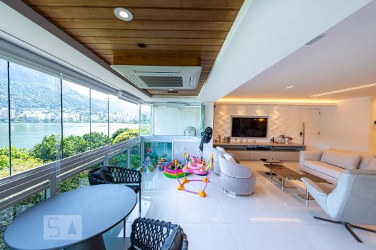 Varanda da Sala de apartamento à venda com 3 quartos, 260m² em Lagoa, Rio de Janeiro