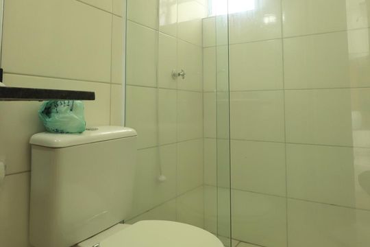 Banheiro Social de apartamento à venda com 2 quartos, 50m² em Jardim Santo Alberto, Santo André