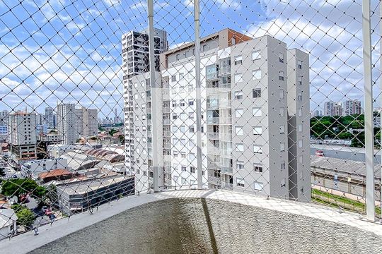 Varanda da Sala de apartamento à venda com 1 quarto, 40m² em Belenzinho, São Paulo