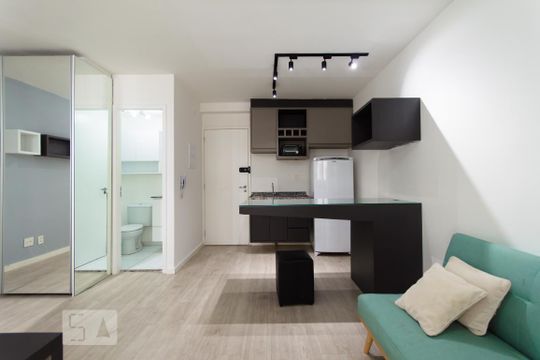 Sala de apartamento para alugar com 1 quarto, 34m² em República, São Paulo